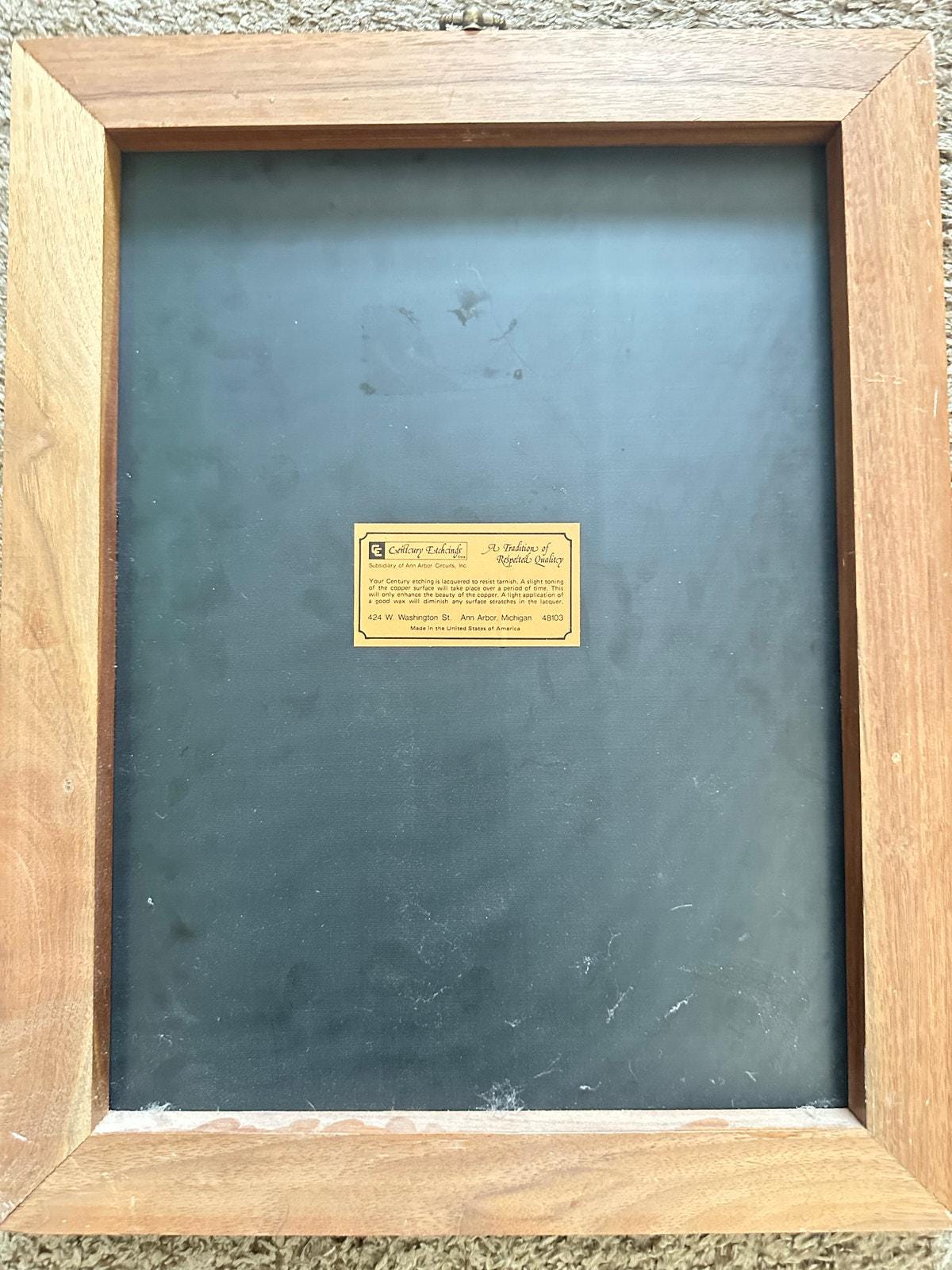 1976 Etched Brass Declaration of Independence Solid Wood Wall Hanging ...