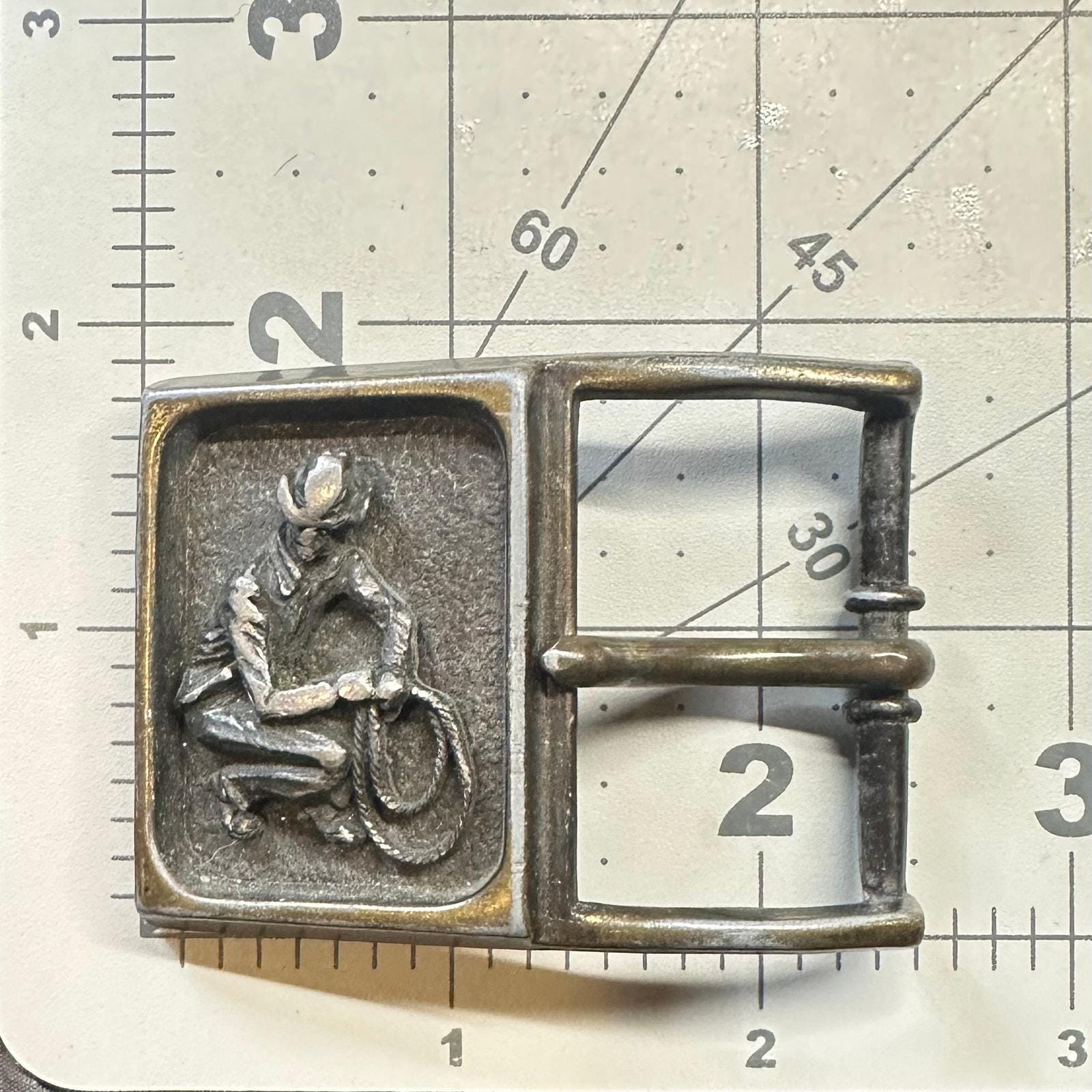 Vintage Creative Casting Arizona Patrol Belt Buckle Silver Gold Western Monogram Belt Buckle A-Z, Western Initial Letter Buckle  main image 2
