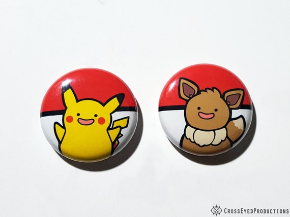 Pokemon Ditto Pikachu And Eevee 15 And 1 Buttons Or Magnets