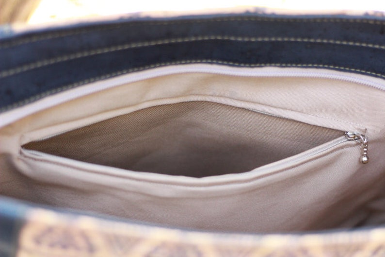 navy blue cork tote cork mandala elephants handbag purse crossbody bag laptop diaper teacher totes bags purses toiletry bag make up pouch