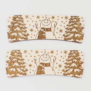 SVG, Snowman Claw Clip SVG File, laser cut file, Glowforge file
