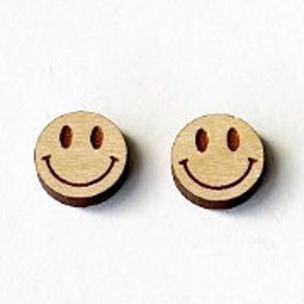 Smiling face stud blanks, wood blanks