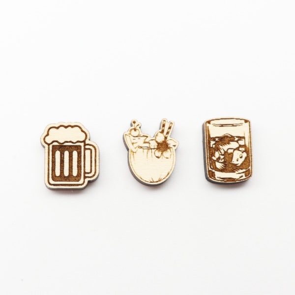 Beer stud blanks, DIY earrings, mixed drinks studs, sold per set