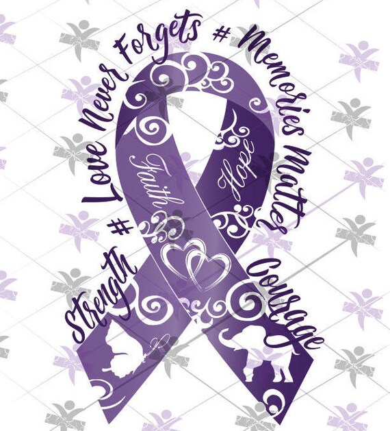 Download Alzheimer ribbon fight for a cure hope faith love SVG | Etsy