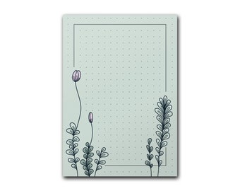 Notepad DIN A7 - motif moss