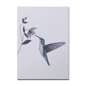 Rotberta Postkarte Kolibri und Blume
