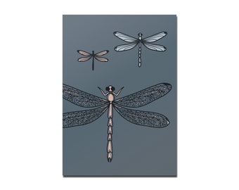 Postkarte Libelle, DIN A6
