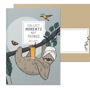 Klappkarte Collect Moments not Things Wellness, Faultier