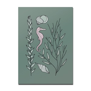 Rotberta Postkarte Meer mit Seepferdchen