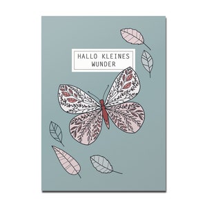 Postkarte Hallo kleines Wunder, Schmetterling