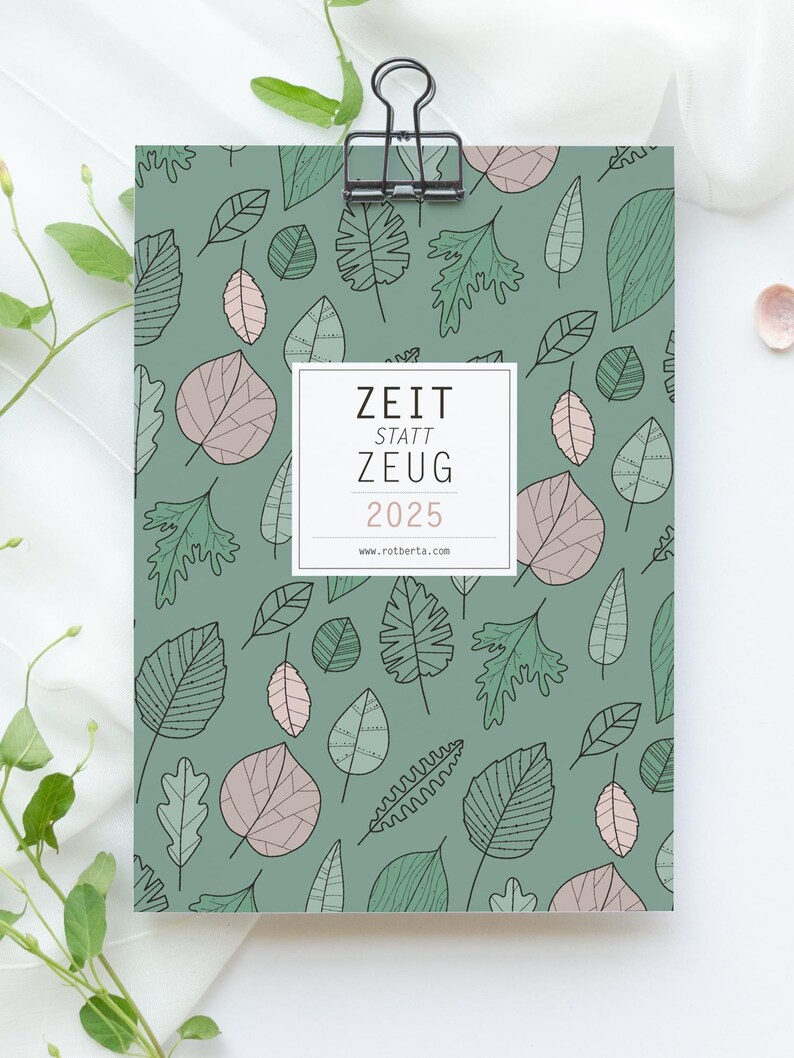 Calendar A5 2025, Time Instead of Stuff, 12 Vouchers Etsy