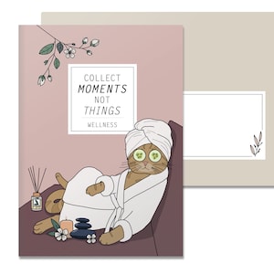 Klappkarte Collect Moments not Things Wellness, Katze