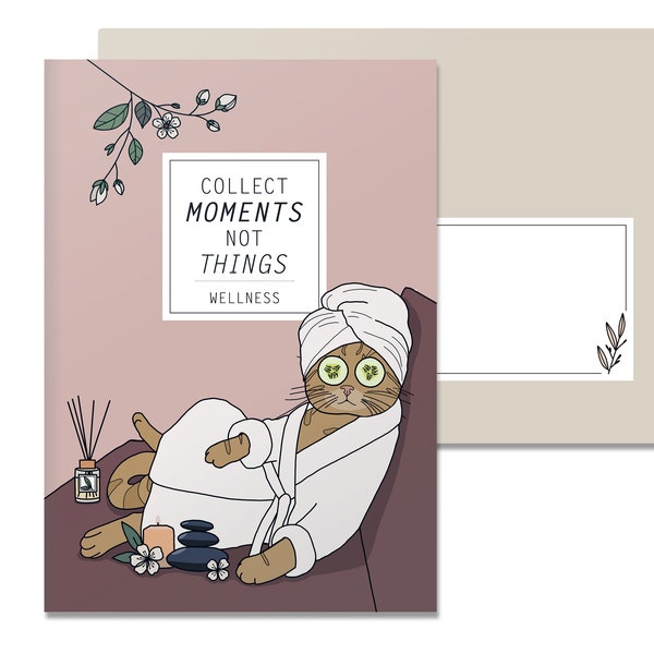 Klappkarte Collect Moments not Things Wellness, Katze