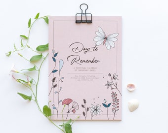 Birthday Calendar DIN A5, Perpetual Calendar