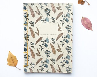 Sustainable notebook with grass paper pages, DINA5