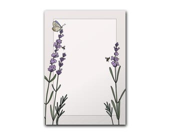 Notepad DIN A7 - motif lavender