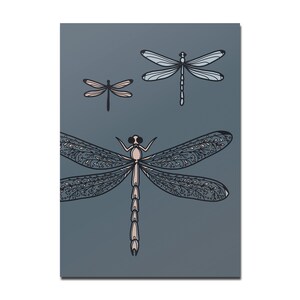 Poster auf Recyclingpapier, Libelle, DIN A5 und DIN A4