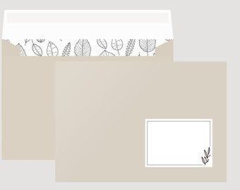 Set of 10 envelopes, light gray, DIN C6