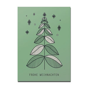 Postkarte Tannenbaum grün, Frohe Weihnachten
