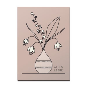 Rotberta Karte Blumenstrauß, Alles Liebe