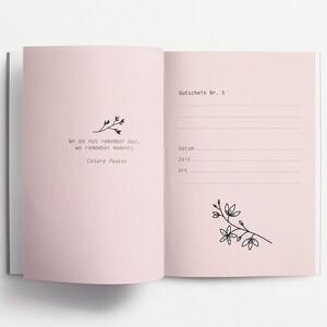 Rotberta voucher booklet Din A6, 10 vouchers, butterflies, time instead of stuff image 2