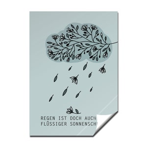 Sticker Wolke und Sonnenschein DIN A7