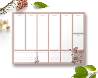 Weekly Planner DIN A4 - Flowers