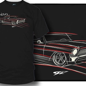 1966 Chevy Nova Stylized - Nova T-Shirt - Chevy Nova t-Shirt