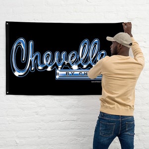 Chevelle Emblem Banner, wall art - garage banner art 24&quot; X 48&quot;
