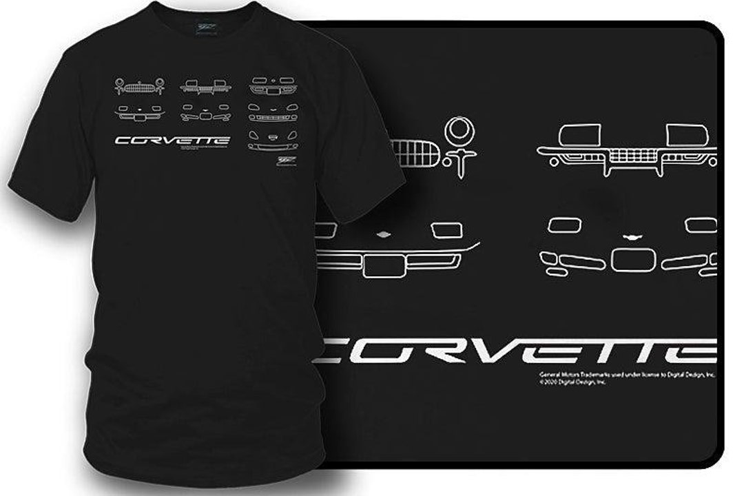 Corvette Fronts T Shirt C1C6 Style All Corvettes Shirt Etsy
