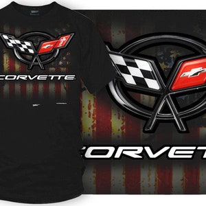 Corvette c5 logo - American Flag C5 logo shirt