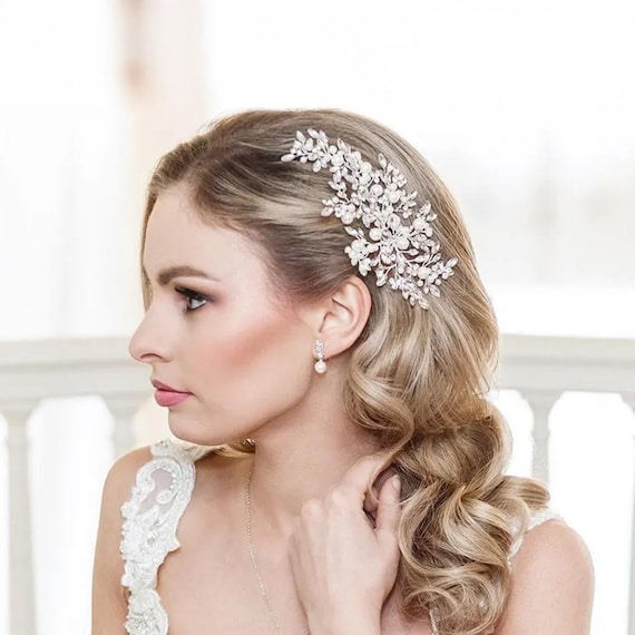 Bridal Hair Comb, Crystal Bridal Clip, Bridal Comb Crystal  display picture 1