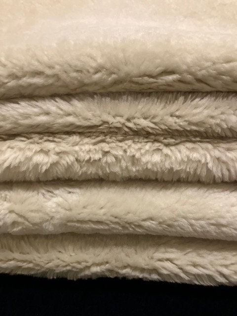 Sherpa Fabric Soft Blanket Fabric Faux Lamb Fur by the Half Yard 