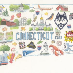 Connecticut Highlights Original Watercolor