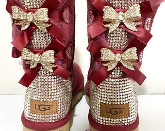 rhinestone ugg style boots