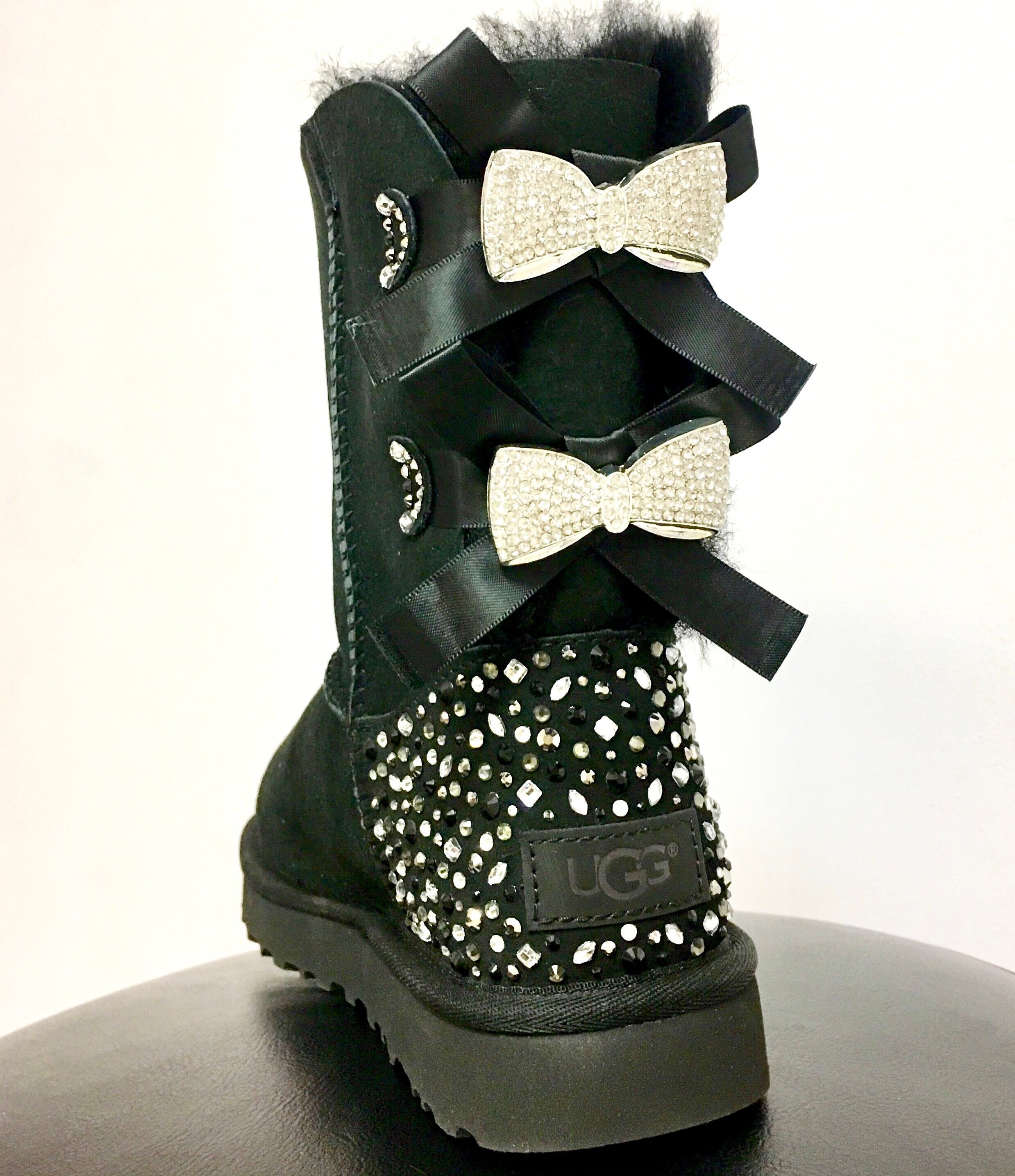 Bling Ugg Crystal Custom Women's Bailey Bow Ugg Boots