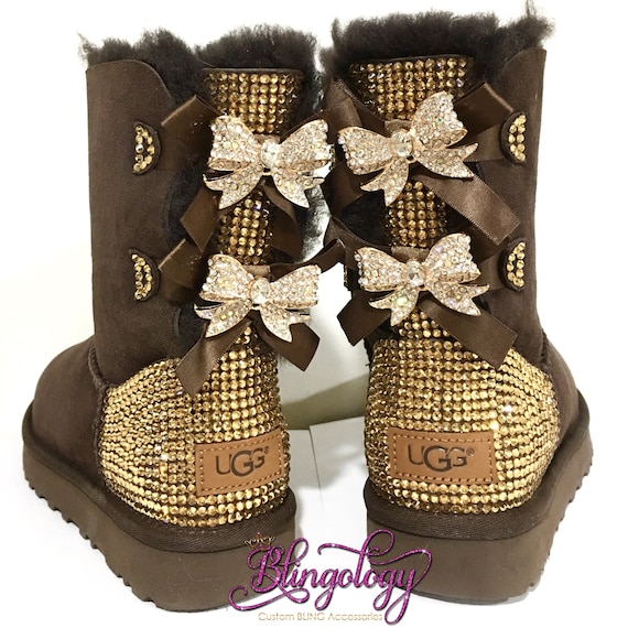 Bling Ugg Bailey Bow Women's Custom 