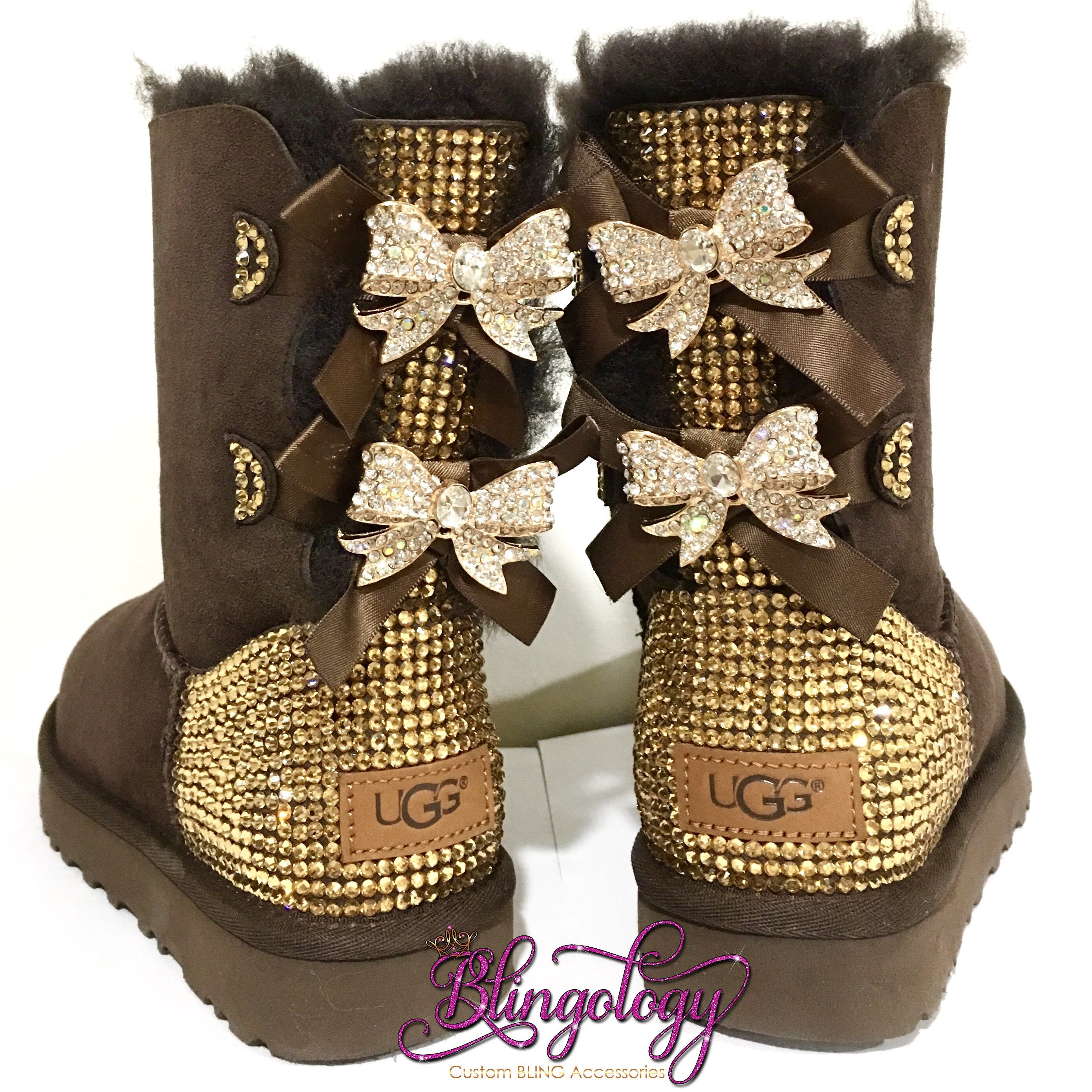 ugg bailey bow chocolate
