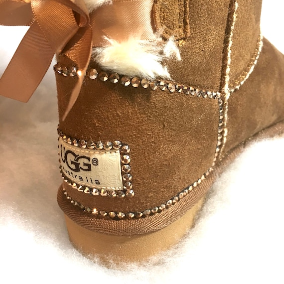 Bling Ugg Bailey Bow Women's Custom 