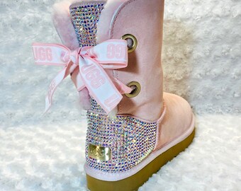 pink uggs with bows