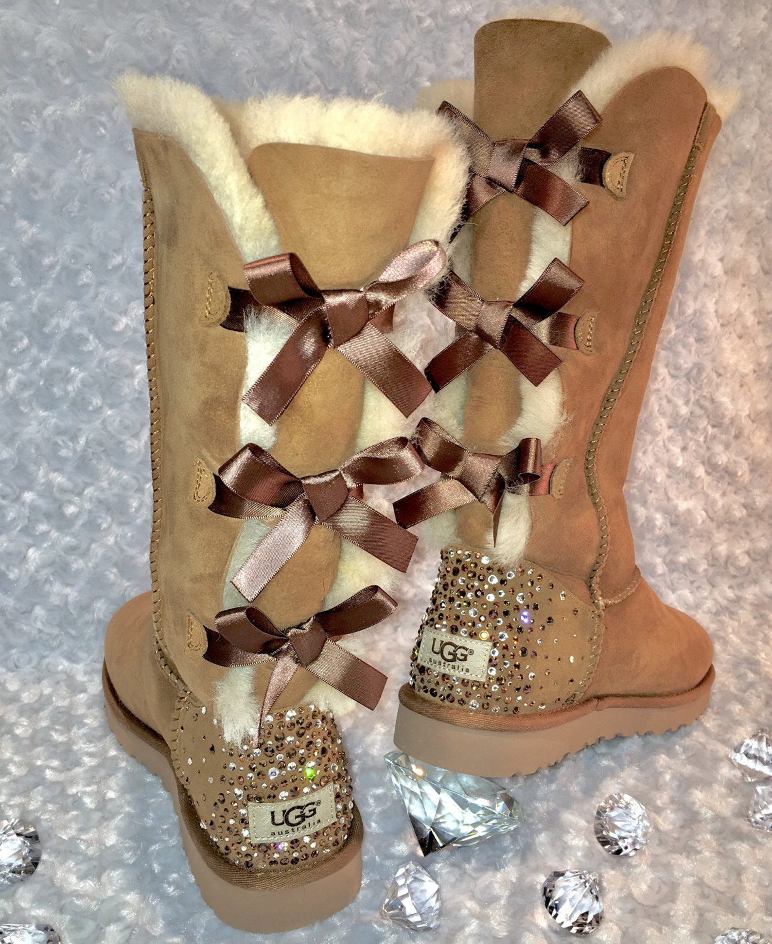 ugg boots with satin bows