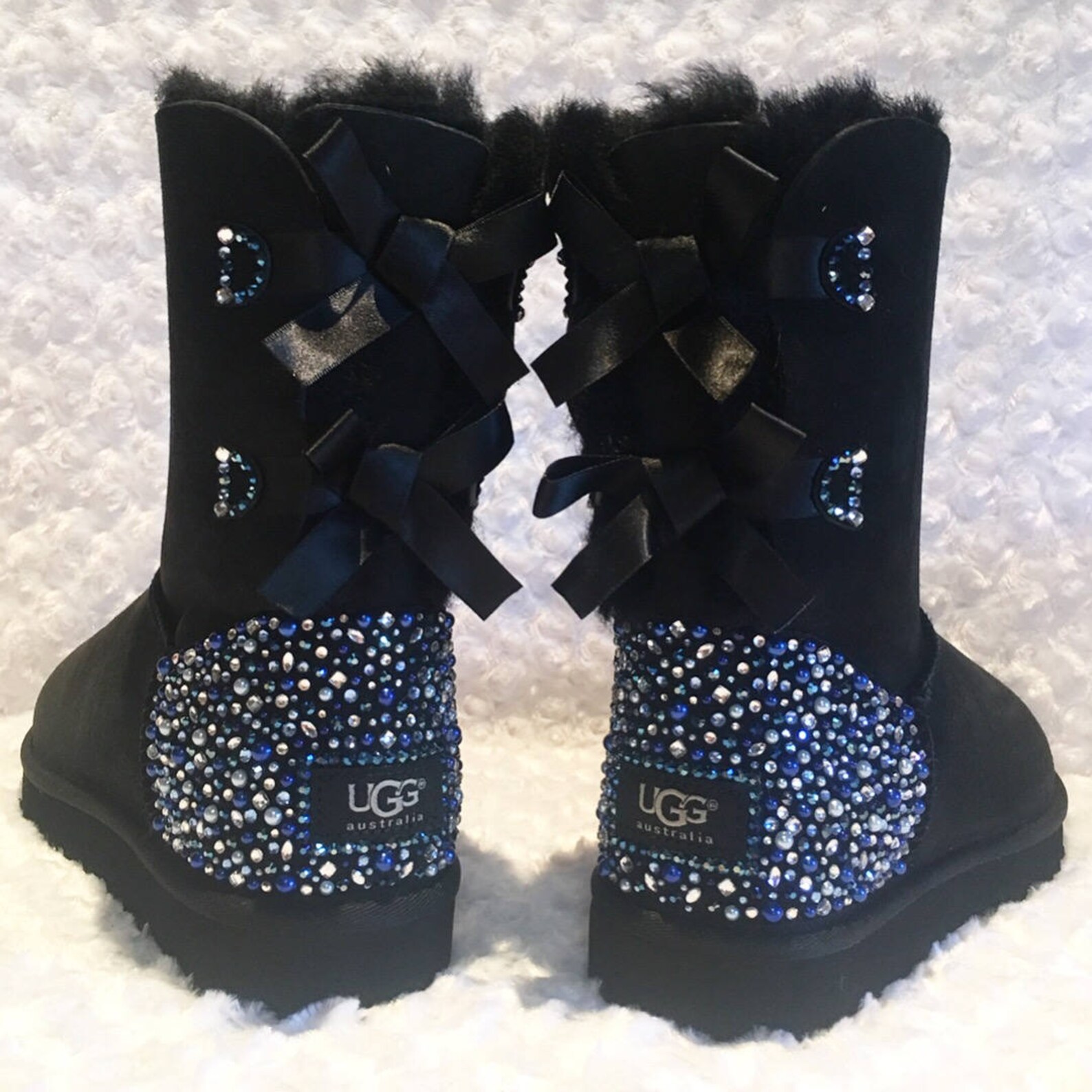short black uggs with bows