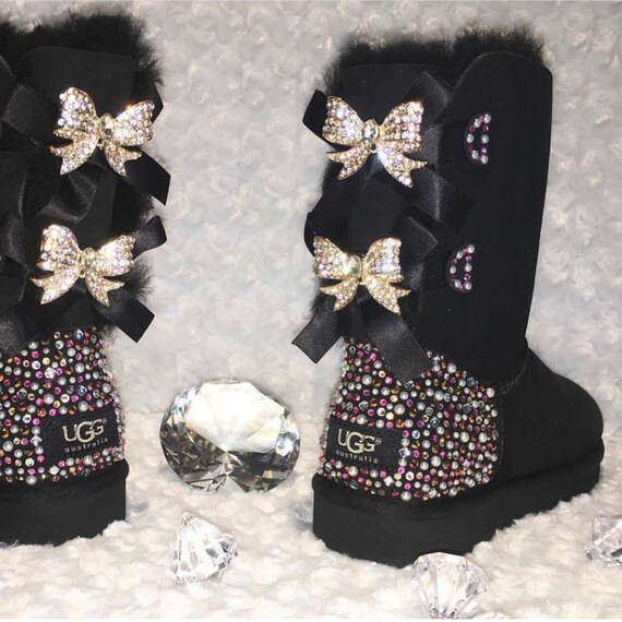 black uggs with rhinestones