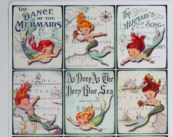 Teal Mermaid full box planner stickers - made to fit EC sizing
