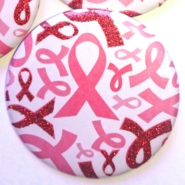 Breast Cancer Button Awareness Survivor Pink Ribbon Susan G. Komen Womens Health Race for the Cure Mammogram Prevention October Magnet