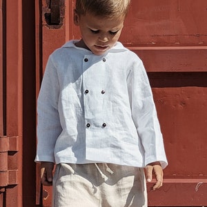 NOUVEAU ! Chemise marinière, marinière en lin, chemise en lin non sexiste, différentes tailles et couleurs
