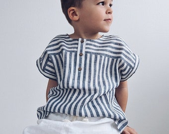Linen t-shirt for a boy | 26 colours available | Sizing from 1 to 10 y.o.