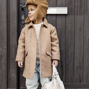 Stylish wool coat for girl or boy, wool coat for kids, baby coat