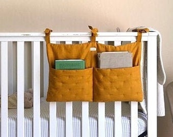 Crib pocket organizer | Wall storage for nursery | 12 colors available | Toys, Accessorise & Diapers storage