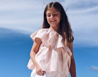 Linen one shoulder top for girls | Different colors